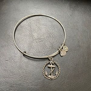 Alex & Ani Silver Anchor charm bangle
